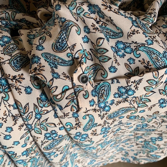 Maurices Delton Paisley Print Zipper Back Short Sleeve Blouse Plus Size 4x Size - Picture 5 of 7